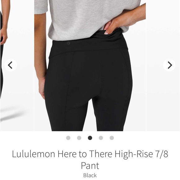 Lululemon Here to There HR Black 7/8  Pant 10 $128 - Picture 3 of 4